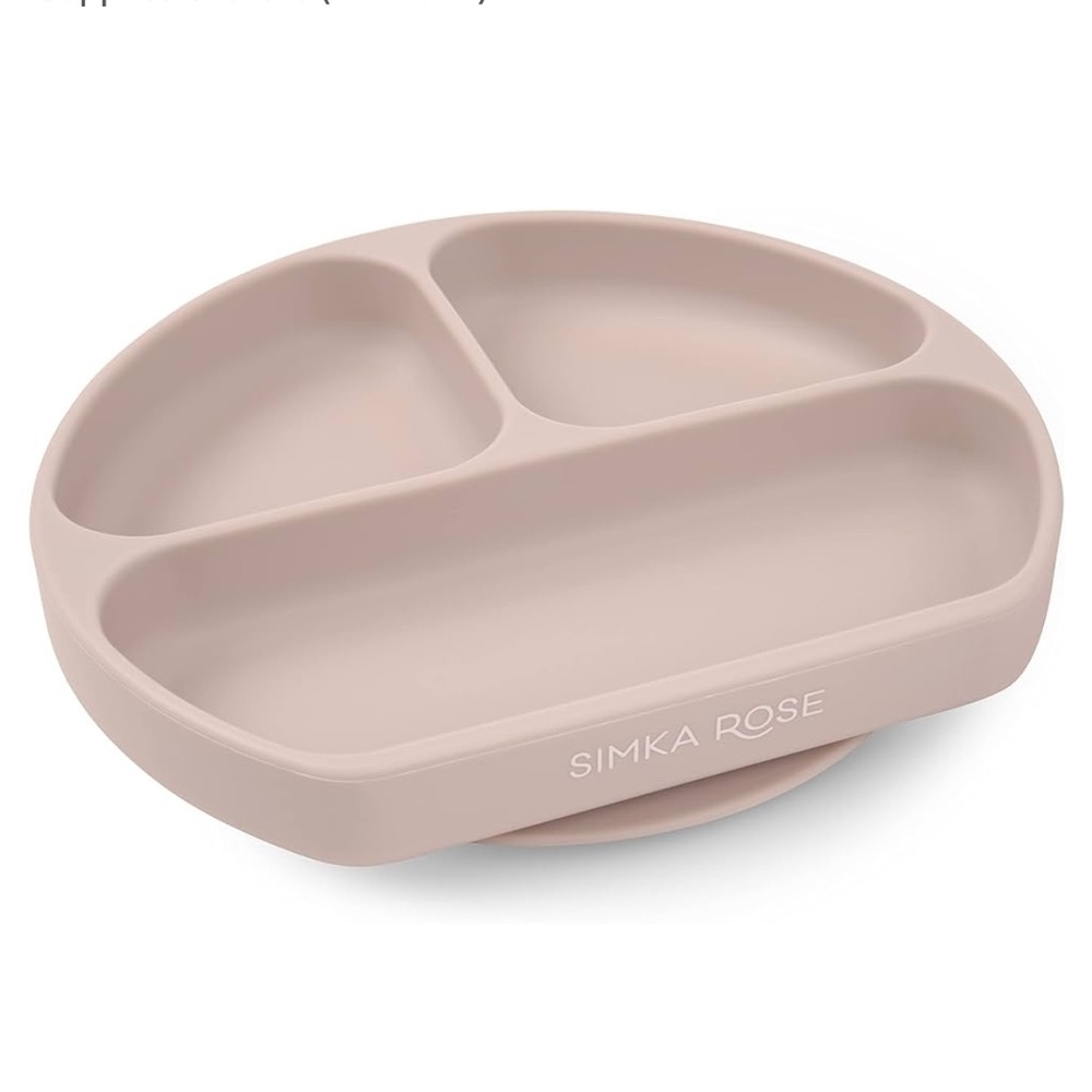 Simka Rose Silicone baby spoons + suction plate